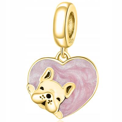 Gold Charm Dog Dog Animal Best Friend Silver 925