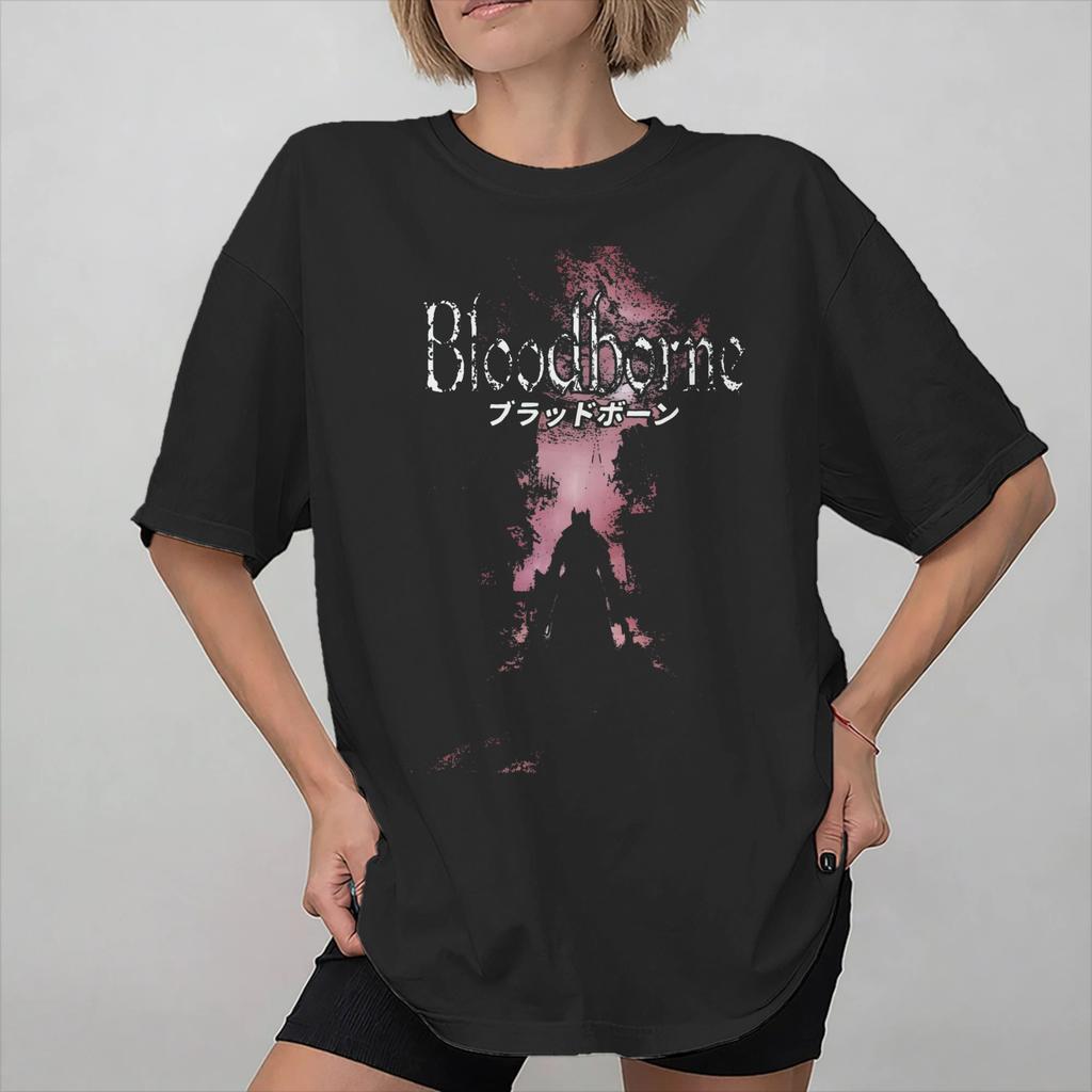 Unisex Women Bloodbornes Hunter Game T Shirt 100 Cotton Graphic Printing TShirt Top Clothing