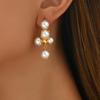 French Style Vintage Simulated Pearl Dangle Earrings for Women Gifts Temperament Fine Stud Earrings Banquet Jewelry Accessories