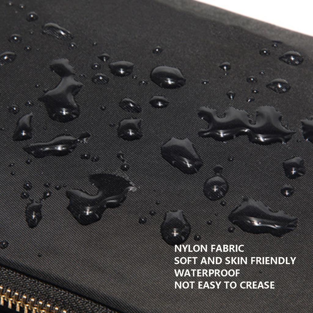 Nylon Fashionable Messenger Bag Women Casual Letter Print Adjustable Strap Shoulder Bag for Party Black Free Size