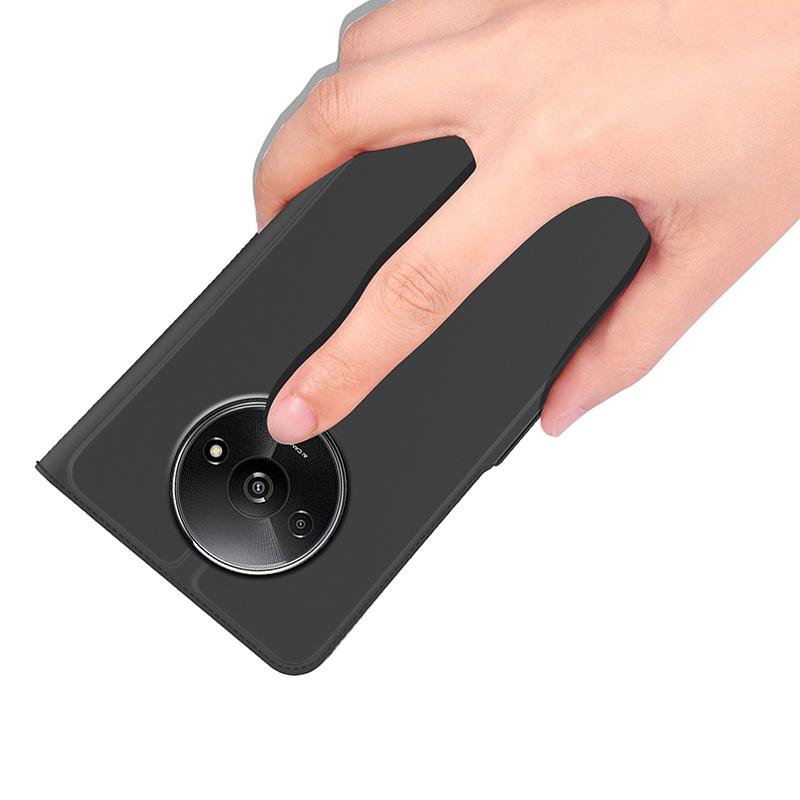 For Xiaomi Redmi A3 4G/Poco C61 4G Leather Case Card Holder Folding Stand Phone Cover