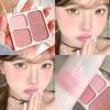 Three Color Blush Palette Matte Highlight Contour Natural Eye Makeup For Korean Style Girls Early Morning Class