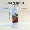 1PC Christmas Truck Pine Tree Pattern 750ml Color Plastic Sports Water Bottle Leakproof Flip Straw Lid Suitable for Sports Office Home Use