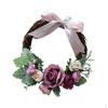 Flower Wreath Garland Bowknot Wedding Engagement Party Hanging Decor