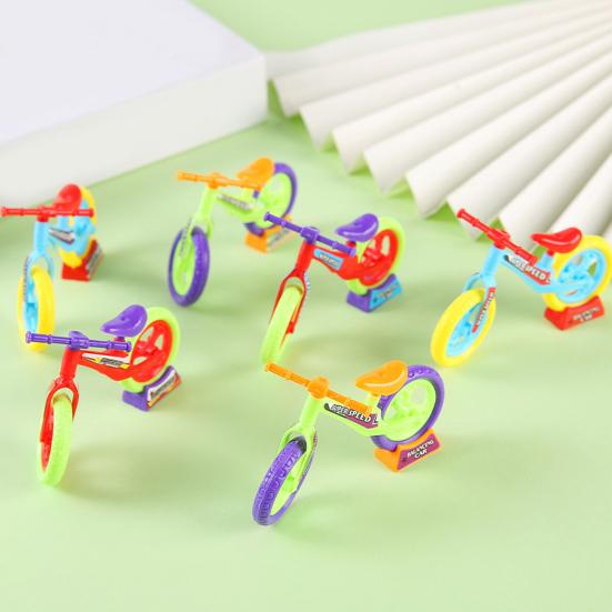 12Pcs DIY Mini Bicycle Assembly Toy Plastic Bicycle Model Educational Simulation