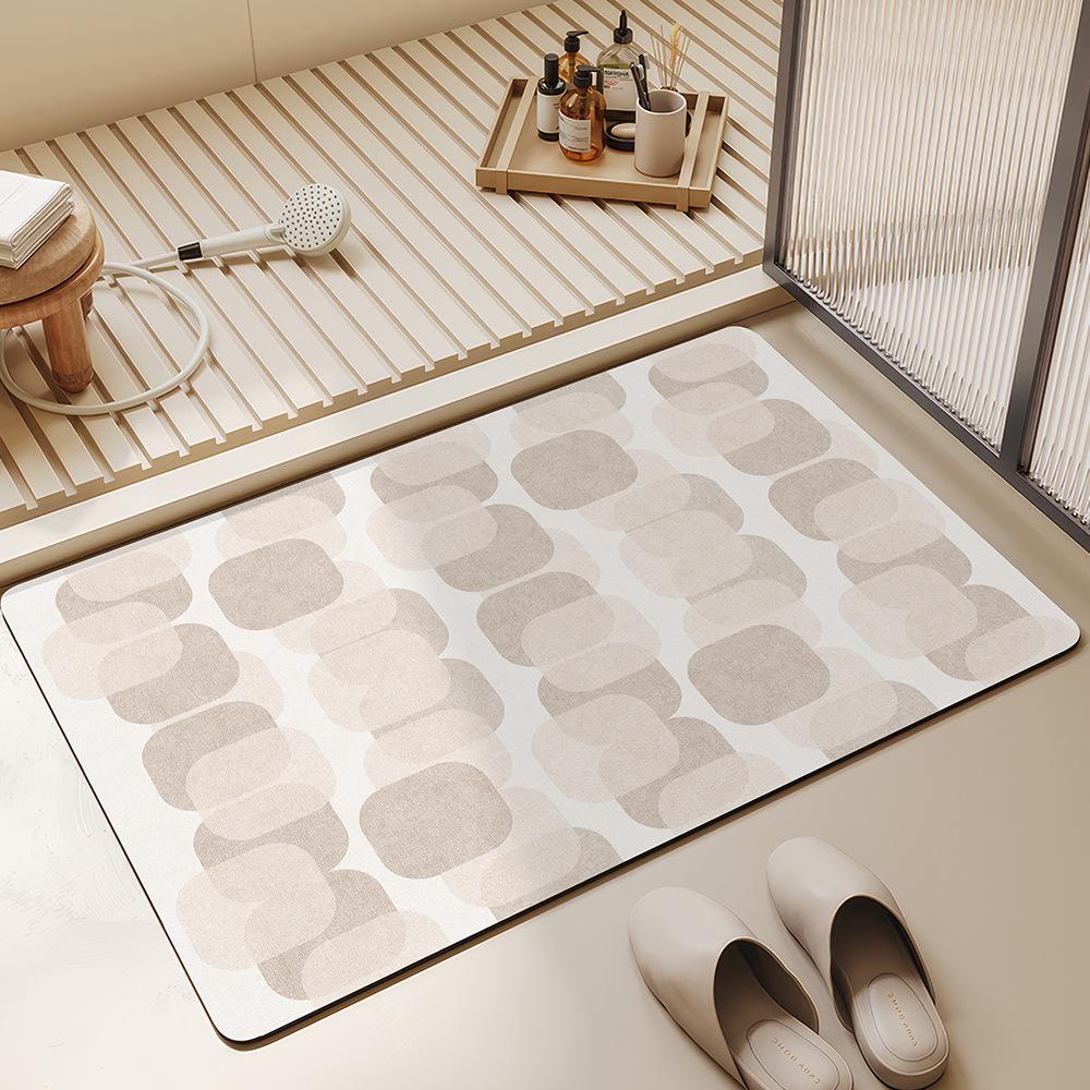 Diatom Mud Bathroom Mat: Absorbent, Anti-Slip, Wear-Resistant, Easy-Clean Floor Mat for Home Use