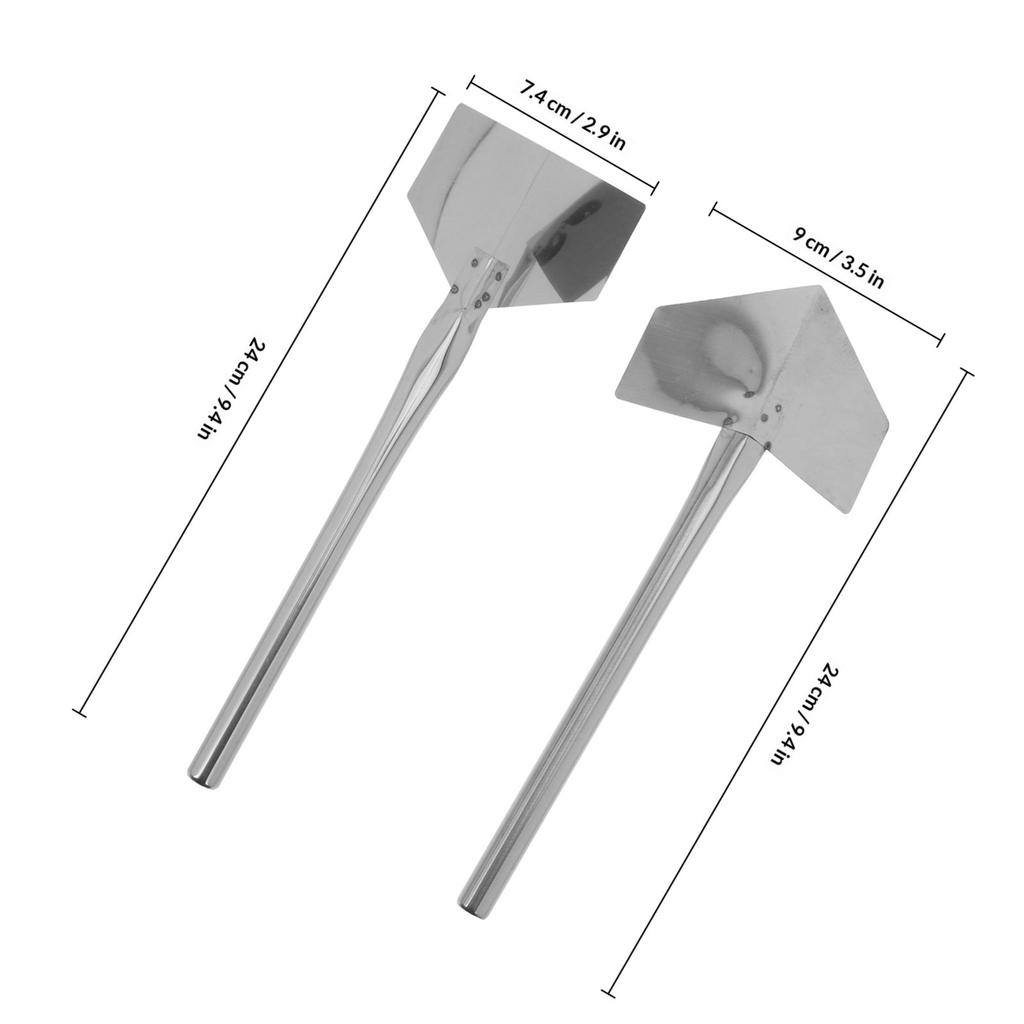 2Pcs Ergonomic Stainless Steel Corner Trowel Set Wall Corners for Drywall Plastering Finishing Construction