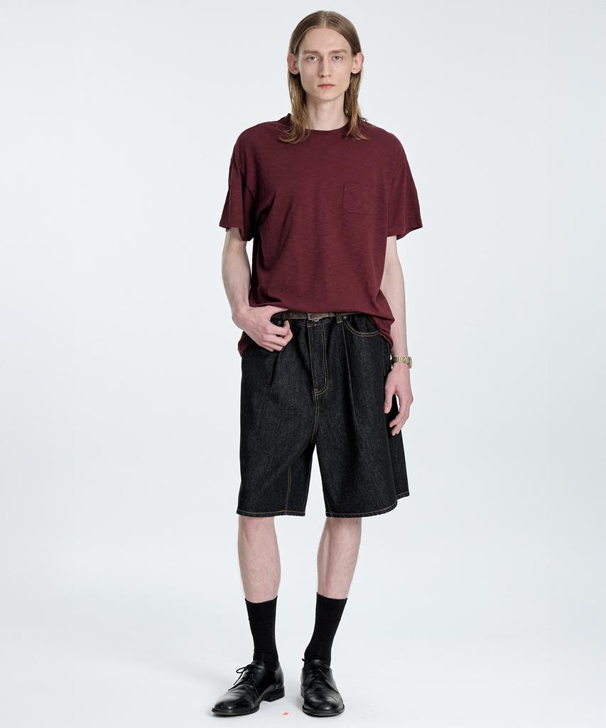 IL CORSO Indigo Bermuda Denim Pants Dark Navy