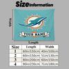 Benutzerdefiniertes Namensschild Miami Dolphins Bedruckter Wandteppich – Wandbehang für Schlafzimmer, Studentenwohnheime und Heimdekoration