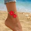 Stylish Flower Ankle Jewelry Secure Adjustable Closure Iron Chain for Casual Outfits Festivals Gifts for Lovers