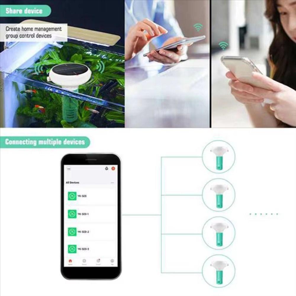 PH/ORP/EC/Temp/CL/Salt Intelligent Chlorin Meter Floating Waterproof Design Solar & USB Charging 7 IN 1 Test Meter WiFi