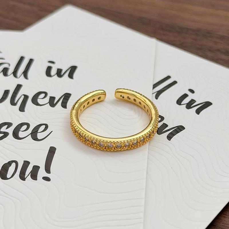 Medieval Vintage Simple Plain Ring Narrow Version French Retro Brushed Ring Irregular Geometric Personality Ring Woman