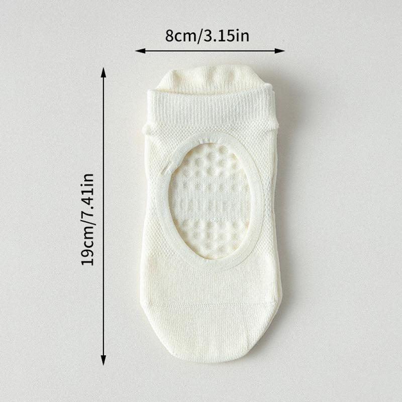 1Pair Women Pilates Socks Backless Anti-Slip Breathable Yoga Socks Ankle Ladies Ballet Dance Sports Socks For Fitness Gym