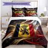 Set Biancheria da Letto Stampata Calcio Belgio 3 Pezzi Copriletto Traspirante Accogliente come Regalo per Inaugurazione Casa o Festa