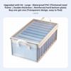 Stackable Textile Drawer Transparent Lid Stackable Sliding Container Foldable Particlesproof for Students, Families, Bedroom