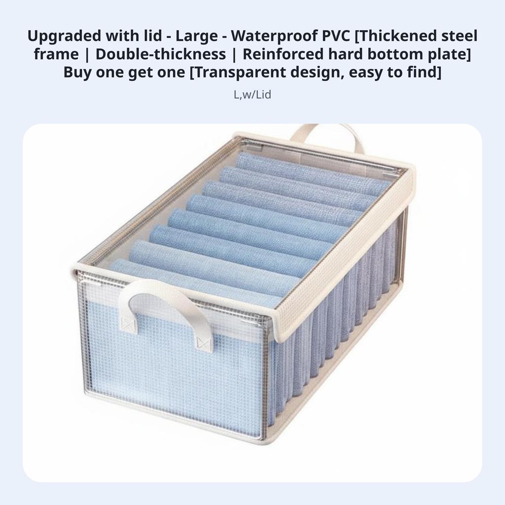 Stackable Textile Drawer Transparent Lid Stackable Sliding Container Foldable Particlesproof for Students, Families, Bedroom