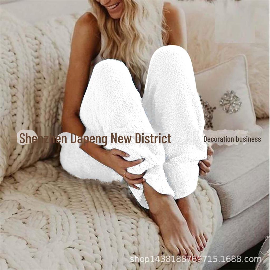 2023 Women's Spring Loose Solid Color Plush Pants