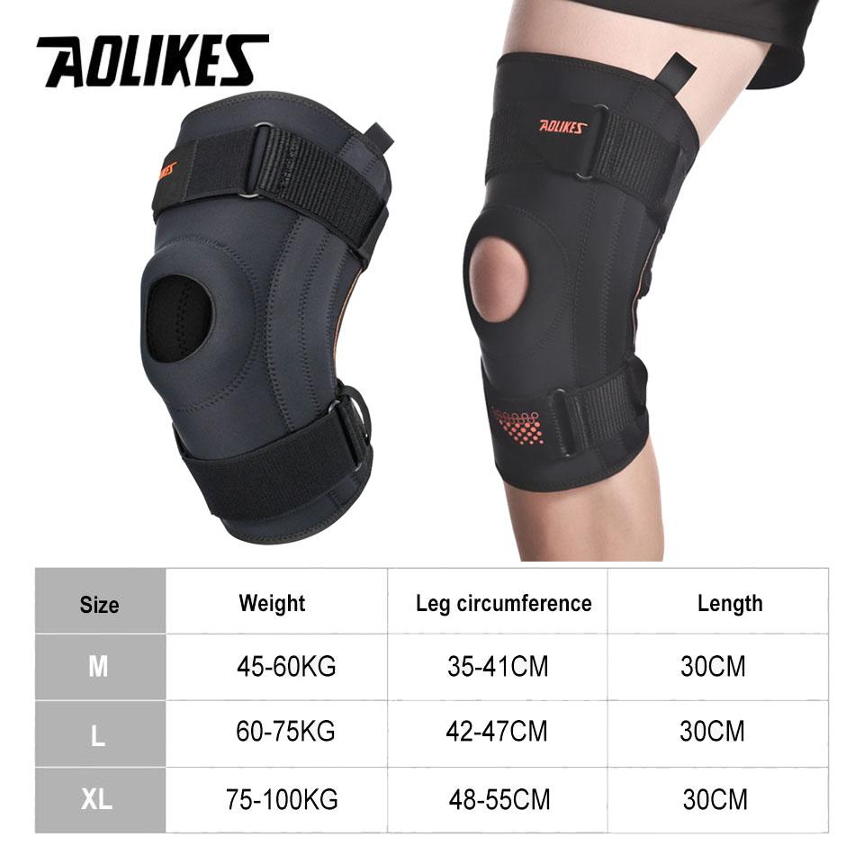 AOLIKES 1PCS Knee Brace, Knee Support for Stability, Meniscus Injuries, Minor ligament Sprains for Men & Women