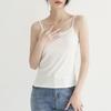 Summer Vest Sling Sleeveless Slim Version Tops Solid Color Soft Elastic Tank Tops Women Figure-flattering Bottom Tops