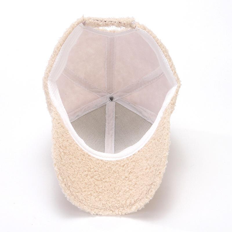 Winter Women's Plush Baseball Cap Warm In Autumn and Winter Solid Color Duck Tongue Hat