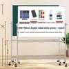 Mobile Double-Sided Magnetic Blackboard & Whiteboard for Home or Office