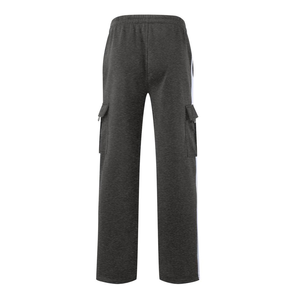 Men's Casual Cargo Pants with Drawstring Waist, Multi-Pocket Jogger Trousers, Relaxed Fit Streetwear for Daily Wear
