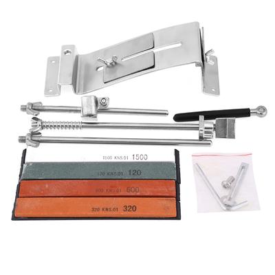Stainless Steel Fix Angle Sharpening System   4 Whetstones Kitchen Knife Sharpener Tool