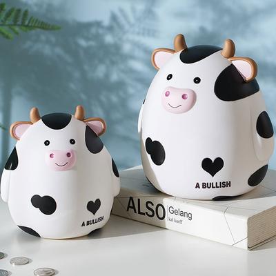 Cute Cartoon Accessible Storage Tank Creative New Box Animal Cow Children Birthday Gift Desk Decoration Large-Capacity Money