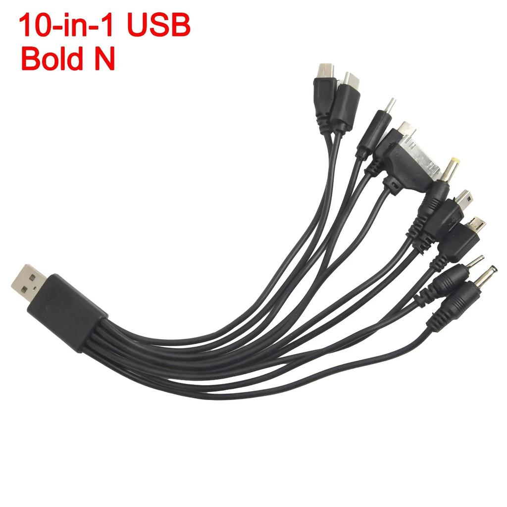 Home Use 10 In 1 USB Cable 10 In 1 USB Charging Cable Mobile Charger Compact USB Charger Resilient Material For SAMSUNG