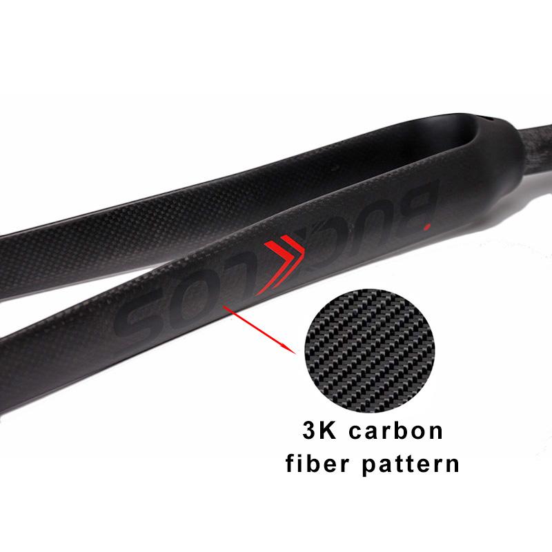 BUCKLOS Ultralight Bicycle Fork Full Carbon Fiber Road Bike Fork Racing 700C Front Forks Rigid Forks for Quick Release 100mm