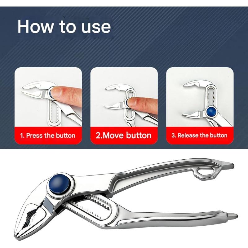 Universal Pipe Plier Wrench Mini Portable Multi-functional Water Pipe Clamp Adjustable Tool For Narrow Space Plumbing & Repairs