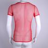 Summer Cool Mesh Slim Casual Short Sleeve T-Shirt Mesh T-Shirt Man See Through Vest Tops