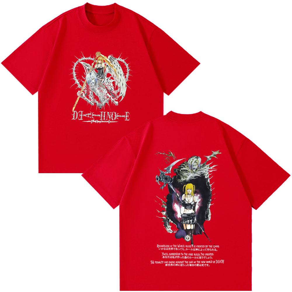 Anime Death Note Ryuk Yagami Light Misa AUnisexe T Shirt Summer Couple Clothing Cotton Loose T-shirt Fashion Short Sleeve T-shirts S
