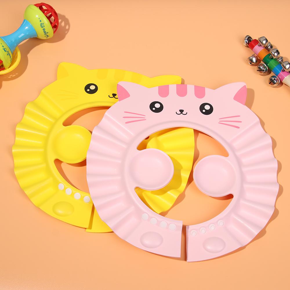 Adjustable Waterproof Ear Protection Shampoo Shield Baby Shower Cap Bath Head Cover Hair Wash Hat