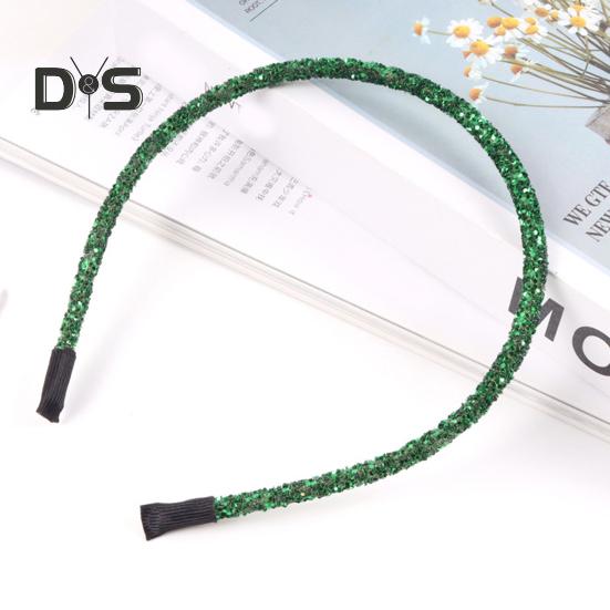 Dámská vlasová obruč Třpytivé flitry Elastická čelenka DIY Třpytivá Ručně vyráběná DIY Vlasová obruč Vánoční doplňky