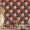 Forest Animals and Plants Turquoise Wallpaper for Living Room and Bedroom 50x1000