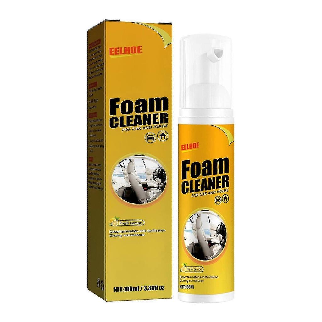 EELHOE Car Steering Wheel Foam Cleaner, Leather Seat Supplies, Stain Remover, Multi-functional Interior Cleaner