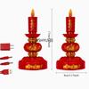 2pcs Plastic Electronic Candle Holder Buddhist Supplies Chinese Style Home Decoration Pray for Auspiciousness Ensuring Safety