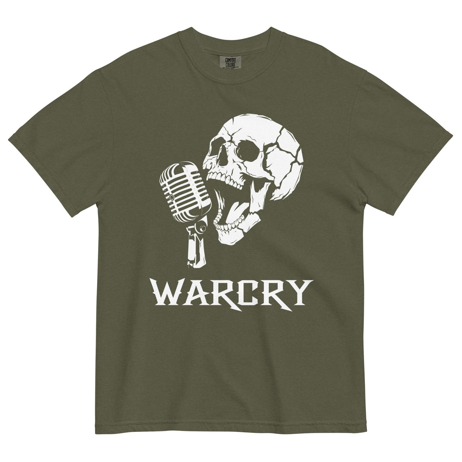 Warcry Skull Microphone T-Shirt Rock Punk Graphic Tee Loud Music Gift S разноцветный