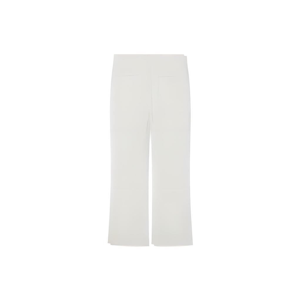 Li Ning Color Block Loose Fit Flared Knit Casual Pants Women Bottoms Off-White AYKT596-1