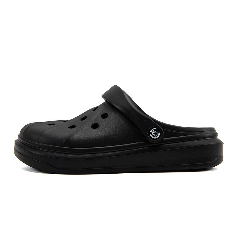 

2021 summer new hole shoes men s fashion large size sandals platform breathable beach shoes couple cool slippers 38