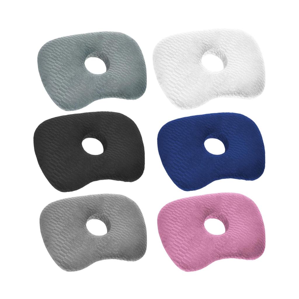 Ear Piercing Pillow Soft Fleece Guard Orthopedic Pillow with Ear Hole for Side Sleepers Office Travel