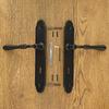DEVON door handle with key plate 72mm BLACK