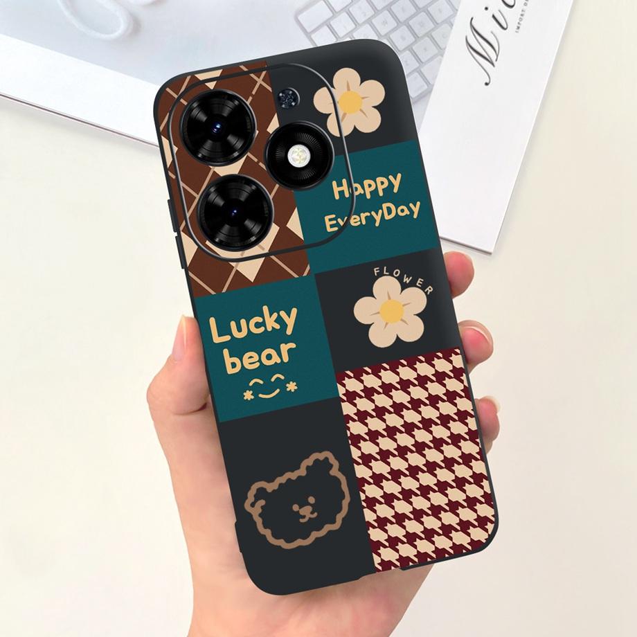 For Tecno Spark GO 2024 Case Spark 20C Spark20 Pop 8 Para Shell Silicone Soft TPU Bumper Cartoon Cool Cute Style Pattern Capas
