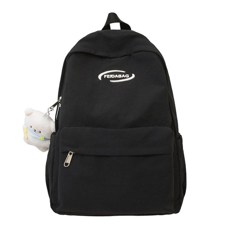 Schoolbag Japanese women ins solid color light casual simple fashion versatile schoolbag junior high school high school student backpack