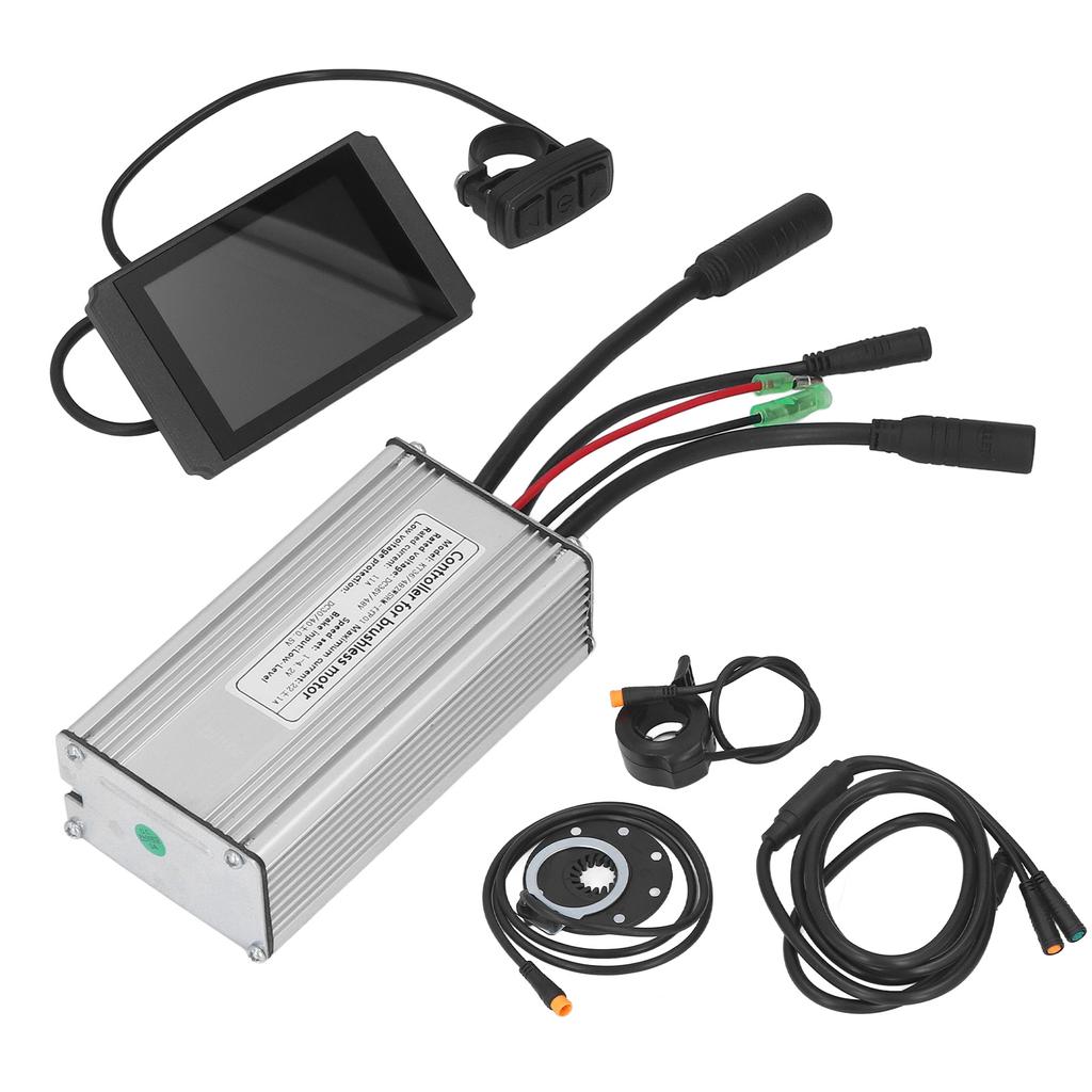 Electric Bicycle Modification Kit Waterproof 22A Controller and LCD8H Display Set for 500W Geared Motor