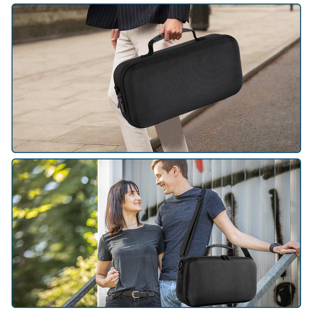 MultiFunctional Carrying Case for Loudspeaker Bag Holder, EVA Travel Case With Cable and Charger Compartments Strap