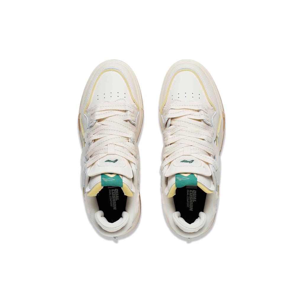 Li Ning Wave PRO Cushioning, Wear Resistant Low Top Skateboard Shoes Women's Pine Green AECT046-3