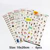 5pcs/6pcs Cute Cartoon Rabbit Animals Sticker PVC Diary Sticker Scrapbook Decoration Stationery Stickers for Cup Mobile Phone