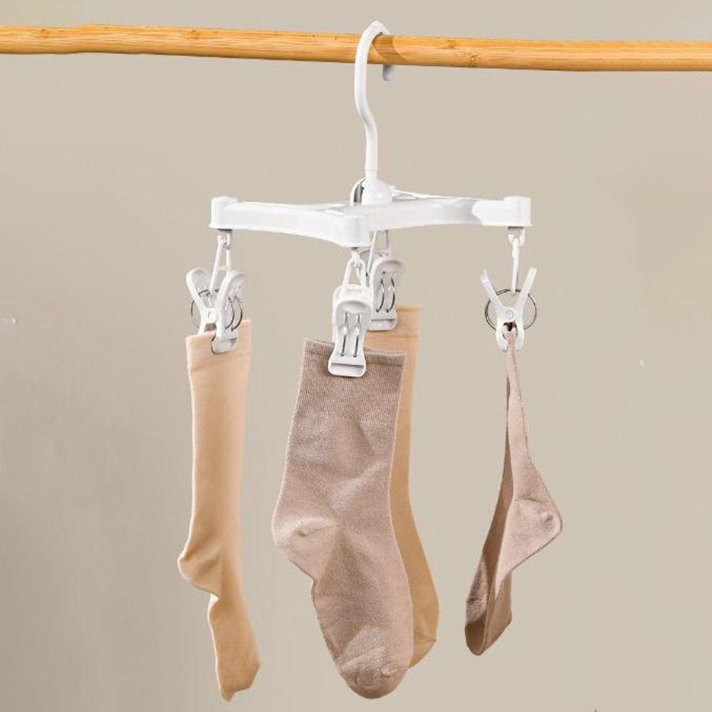 Efficient Underwear Drying Rack 360° Rotatable Garment Hanger H Shaped Trouser Hanger for Home